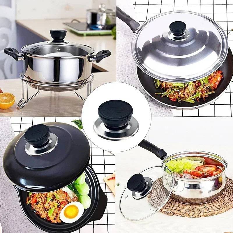 Thay thế tay cầm nắp nồi chảo đa năng PFX, Bộ phận dụng cụ nấu ăn nhà bếp Núm Grip, 1 / 3 Cái