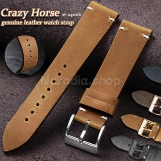 18-24mm Crazy Horse Da Thật Chính Hãng Dây Đeo Đồng Hồ Cho Doanh Nhân Lớp Trên Da Bò Dây Đeo Đồng Hồ Nam Nữ Vòng Tay Thay Thế
