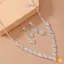 2 Bộ Bông Tai Zircon Nelace Hình Học Đơn Giản Dành Cho Nữ Cưới Cô Dâu Bộ Trang Sức Phụ Kiện Quà Tặng Mới