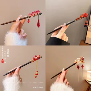 WHX-New Phong Cách Trung Hoa Kẹp Tóc Tua Rua Bước Lắc Kẹp Tóc Mun Kẹp Tóc Cổ Hanfu Kẹp Tóc Mũ Đội Đầu