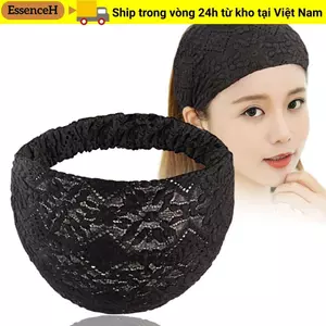 ESSENCEH Hair Hoop, Băng đô hoa bên rộng, Băng đô ren co giãn lưới rỗng cho bé gái