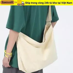 Túi Messenger ESSENCEH, Túi Đeo Vai Canvas Dung Tích Lớn, Túi Tote Du Lịch Đa Năng Retro Nam Nữ