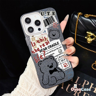 Ốp lưng cứng chống sốc hình con gấu lấp lánh dễ thương cho OPPO A6 GT A6C A6i Plus A6S A6T A6V A6X A6K A6L Reno 15 Pro Max Mini F33 F31 Pro Plus K14X 5G 4G