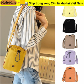 Túi Đeo Ngang MODOMINO, Túi Đeo Vai Đơn Màu Trơn, Vải Nylon Thời Trang Phong Cách Thể Thao Dây Rút Túi Nhỏ Unisex