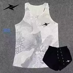 2026 Popular Men's and Women's Sports Physical Examination Training Set Track and Field Vest Breathable Marathon Sports Running Shorts Hozr