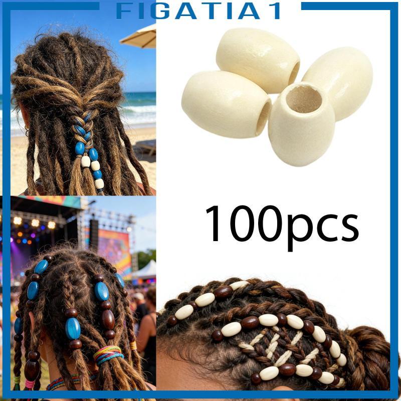 100 Miếng Lỗ Lớn Hình Bầu Dục Hạt Gỗ Thủ Công Phụ Kiện Miếng Đệm Mặt Dây DIY Thích Hợp Cho Vòng Tay Dây Chuyền Tóc Trang Trí Nhà Cửa Quà Tặng