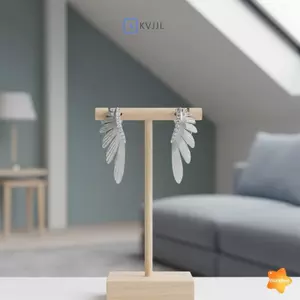 Bông tai thả cánh dài Thiết kế hợp kim đơn giản Thời trang Tính khí cánh Phụ kiện tai dành cho nữ Quà tặng hàng ngày mới