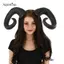 AqToCna 1 Cái Ác Quỷ Gothic Gothic Gothic Gothic Cosplay Halloween Mũ Chống Đỡ Handmade Anime Cừu Sừng Băng Đô Phụ Kiện AqToCna