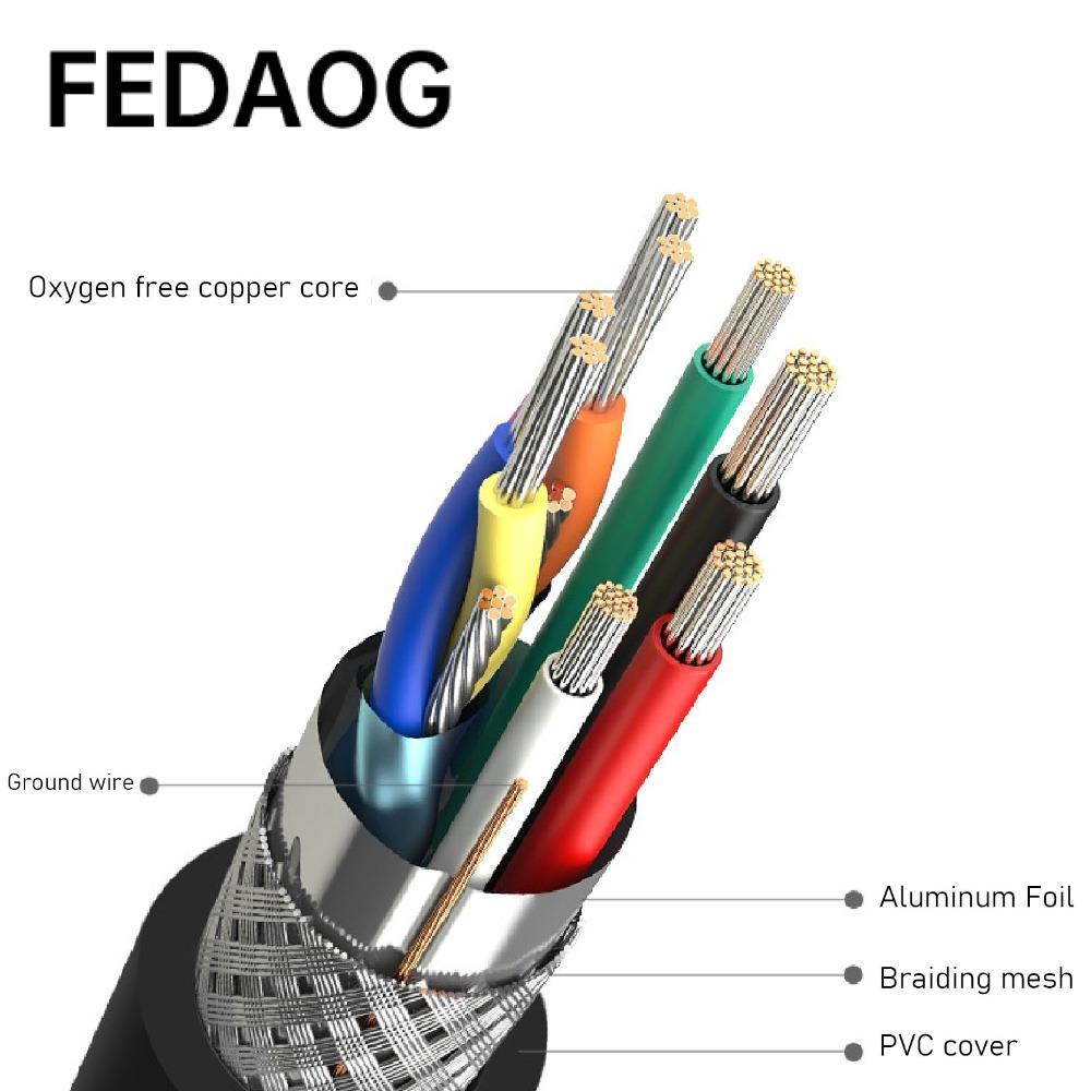 Cáp FEDAOG 4K Ultra HD, Ethernet 4Kx2K HDTV 2.0V HD Giao diện đa phương ...