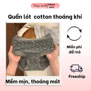 Combo 3–5 Quần Lót Nữ Cotton Không Viền Thoáng Khí Mềm Mịn Ôm Gọn Co Giãn Tốt May Soft QL06C
