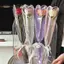 TRTR 50 Chiếc Iridescent Đơn Hoa Hồng Tay DIY Trong Suốt Hoa Gói Túi Chất Liệu Hoa Ngủ Chống Thấm Nước VN