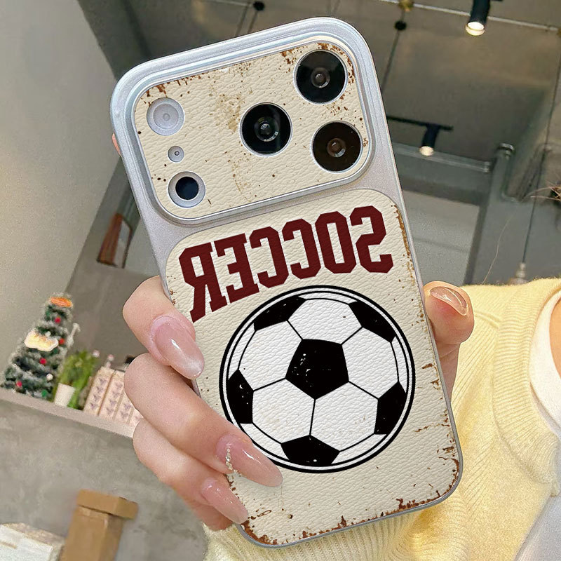 Ốp lưng da mềm cao cấp bảo vệ camera họa tiết bóng đá World Cup 2026 - iPhone 11/12/13/14/15/16/17/Plus/Air/Pro/Max