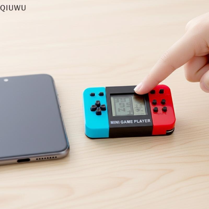 QIUWU Móc Khóa Trò Chơi Mini Cầm Tay Điện Tử Xếp Hình Đồ Chơi Cổ Điển Bri Mặt Dây Chuyền Cho Phụ Kiện Bapa Trò Chơi Học Tập Trẻ Em.