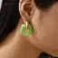 AqToCna Mới Nhiều Màu Trong Suốt Nhựa Acrylic Marbling Hoa Thả Bông Tai Nữ Thời Trang Tai Bule Trang Sức Quà Tặng AqToCna
