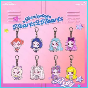 HT2 Hearts2Hearts Acrylic Móc Khóa YUHA Teenieping Mặt Dây Chuyền Hoạt Hình Túi Phụ Kiện Ngôi Sao Ngoại Vi TH2