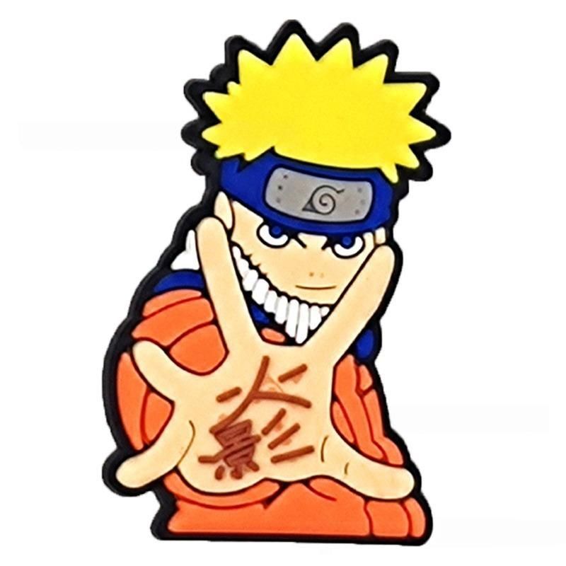 Set charm gắn dép cross NARUTO V4, Nút gắn phụ kiện sticker anime rang trí dép cross CROSS TREND
