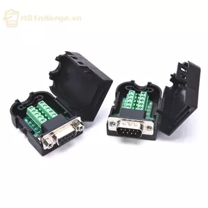 Đầu nối ge DB9 RS232 Nam Nữ 9 Pin RS485 Đầu nối đột phá n