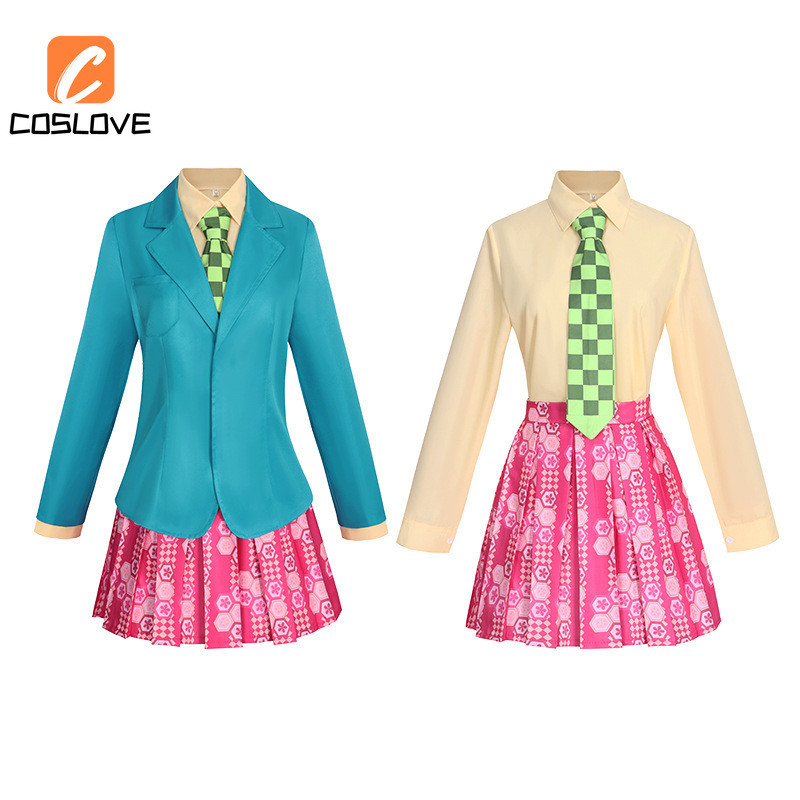 Anime Trò Chơi Của Bạn Đến Chết Chidouin Sara Cosplay Quần Áo Trọn Bộ Trang Phục Trang Phục Cho Người Phụ Nữ Áo Sơ Mi Xanh JK Đồng Phục