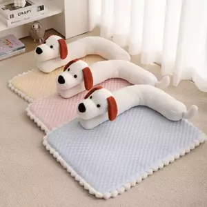 【Ready Stock】 Pet Cat and Dog Mattress Neck Protection Universal Sleeping Nest Comfortable Breathable Removable Washable Summer Heatproof Cool Ice Mat Peas 7EBJ