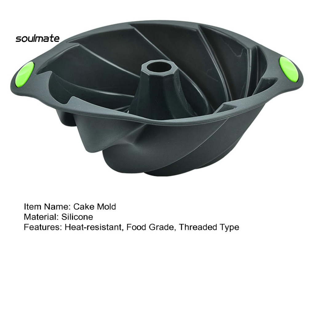 Linh hồn| Khuôn Làm Bánh Cấp Thực Phẩm Chịu Nhiệt Chống Dính Ren DIY Silicon Voan Bánh Chảo Xoắn Ốc Bánh Donut Khuôn Nhà Bếp Tiện Ích