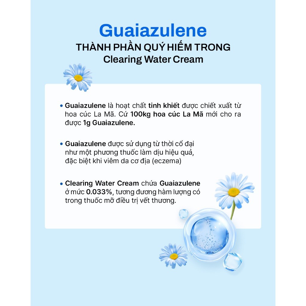 [ĐQ][DATE T6-T11/27] Kem dưỡng ẩm Dear, Klairs Midnight Blue Clearing Water Cream hỗ trợ tái tạo da 50g