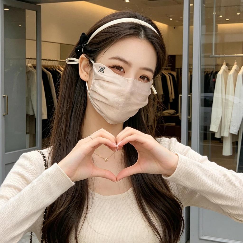 Mặt nạ chống nắng mùa hè Tencel nhẹ mỏng -Skin Thân thiện Làm mát thoáng khí Chống tia cực tím Chống gió Thoải mái khi lái xe ngoài trời Mặt nạ thể thao
