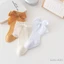 0-2yers Bé Gái Đầu Gối Tất Cao Lưới Thoáng Khí Nơ Lớn Co Giãn Vớ Chống Trơn Trượt Mùa Hè