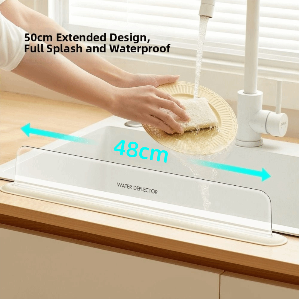Tấm chắn bùn bồn rửa HOBBYIN, có cốc hút Bể bơi Đồ dùng nhà bếp Tấm vách ngăn nước, Màn hình chống nước bằng silicon Sản phẩm gia dụng