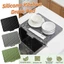 Thảm thoát nước silicon chịu nhiệt Tấm bảo vệ mặt bàn nhà bếp chống trượt Thảm sấy bát đĩa