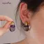 AqToCna 1 Cặp Màu Tối Giản Trong Suốt Giọt Nước Nhựa Bông Tai Thiết Kế Thời Trang Cảm Giác Nữ Bông Tai Trang Sức Phụ Kiện Quà Tặng AqToCna