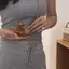 Túi xích kim loại CPINCP, Túi dạ hội bề mặt gương dây chuyền kim loại, Đạo cụ ảnh sáng tạo Túi đựng hộp cứng bạc nhiều hình dạng màu vàng đa năng dịp thời trang
