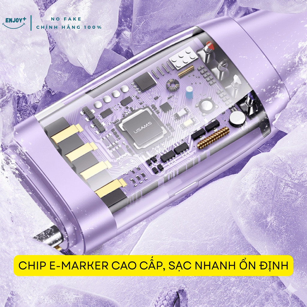 Dây cáp sạc nhanh USAMS PD100W 27W 6-in-1 USB lP type C/truyền dữ liệu Đa Năng Bọc Dù - ENJOYPLUS | BigBuy360 - bigbuy360.vn