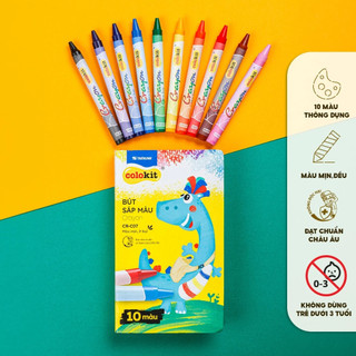 Bút Sáp Màu Thiên Long Colokit CR-C07 – 10 Màu Tươi Sáng, An Toàn Cho Bé