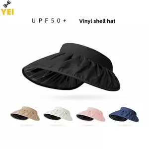< YEI > Mũ che nắng UPF50 Plus dành cho nữ Sử dụng kép Full Face có thể gập lại Thích hợp cho dã ngoại đi biển Mới