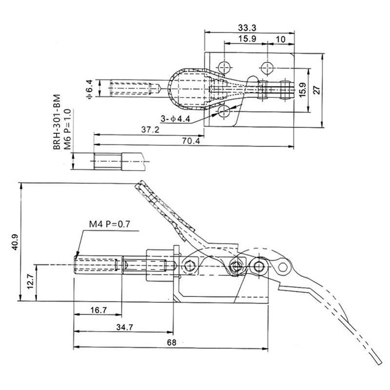 GKY GH-301am toggle kẹp giữ chốt 45kg đẩy kéo qui nhả dụng cụ cầm tay GKY