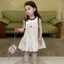Bé Gái Phiên Bản Hàn Quốc Mùa Hè Đơn Giản Hoạt Hình Áo Vest Đầm 25 Phong Cách Mới Cho Bé Không Tay Thể Thao Khâu Đầm Phong Cách Công Chúa