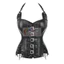 Cao Cấp Cung Điện Định Hình Steampunk Phong Cách Gothic Quần Áo Áo Ngực Hỗ Trợ Ngực Tập Hợp Da PU Corset