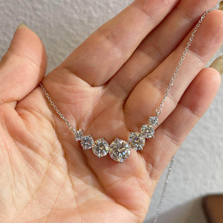 Châu Âu Mỹ ins Phong Cách Mới Trái Tim Mũi Tên Mô Phỏng Moissanite Vòng Cổ Nữ