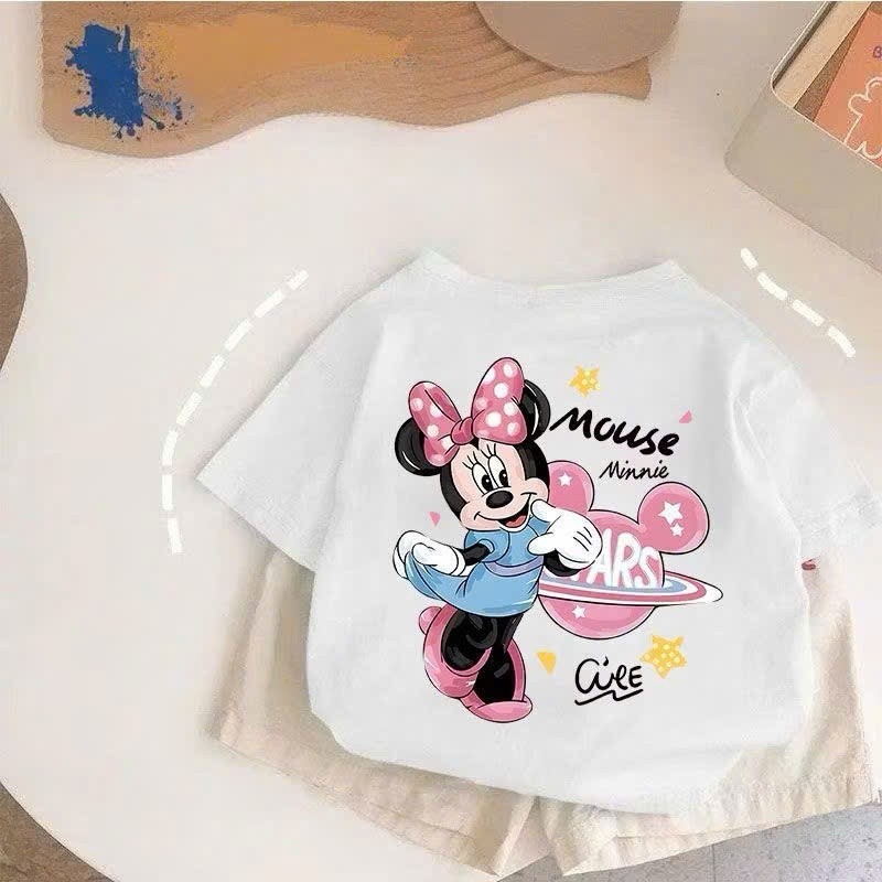 Set Bé Gái HỌA TIẾT MICKY GIẢI NGÂN HÀ QC60 K.Kid Bộ Mùa Hè Chất Cotton Mát Size 8-20kg m88