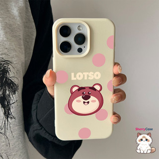 Ốp lưng thư cho iPhone 17 16 15 14 13 12 11 7 8  Họa tiết Gấu Dâu Tây Lotsosilicon TPU mềm điện thoại trầyrơi