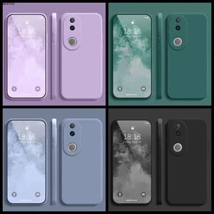 Tpu mềm cho Ốp lưng Vivo V50 / V40 Lite / V40Pro / V30Pro / V30E / V29 / V29E / V27 / V27E / V25 / V25E / V23 / V23E / V21 5G Vỏ bảo vệ silicon chống rơi màu trơn đơn giản