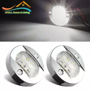 Đèn LED Stern Lights 12V-24V DC Đèn buồng lái trắng chống nước 6 LED 3 inch