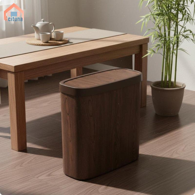 Thùng Rác Hạt Gỗ Retro Thùng Rác Bằng Gỗ-Look-Look Thùng Rác Thiết Kế Nhỏ Gọn Thùng Rác Cho Phòng Trà, Nhà Bếp, Nhà Vệ Sinh