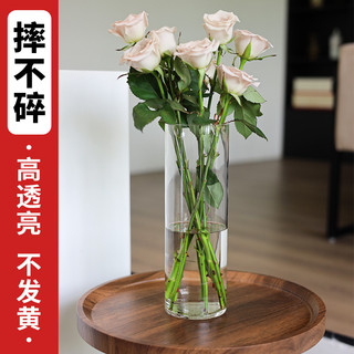 Chống Sốc Trong Suốt Bình Acrylic Trang Trí Phòng Khách Sắp Xếp Hoa Tài Lộc Tre Thủy Canh Nhẹ Sang Trọng Đơn Giản Làm Mới Xô Hoa RYYO
