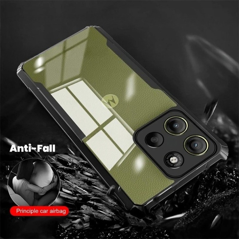 Ốp Lưng Chống Sốc Acrylic Trong Suốt Cho Motorola Moto G05 G15 G35 G45 G55 G75 G85 G 15 75 5G TPU Khung Mềm Bảo Vệ