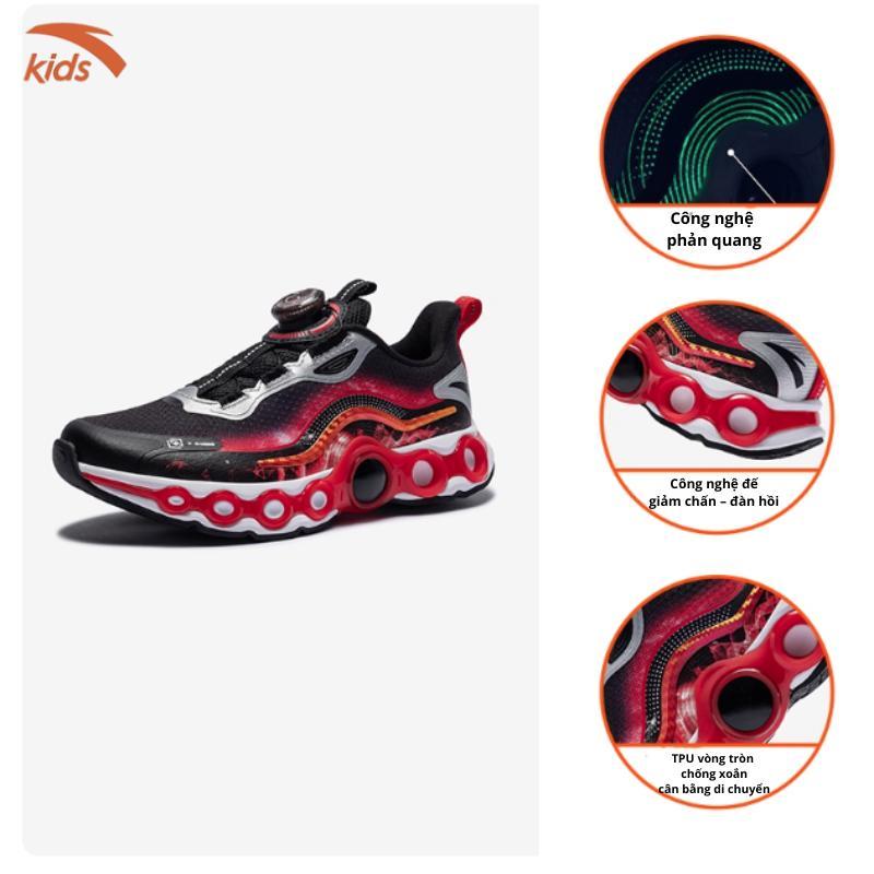 ANTA Kids Energy Ring 11.0 Giày Chạy Thể Thao Bé trai 3125D5588 Size 34-41 Khóa Xoay Tiện Lợi, Đệm Êm Thoáng Khí