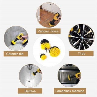 【vạn】3pcs/set Bộ Bàn Chải Gắn Máy Khoan Cọ Rửa Cầm Tay Đa Năng， Bàn Chải Vệ Sinh Nhà Tắm Sofa, Đánh Giày, Đánh bóng Rử