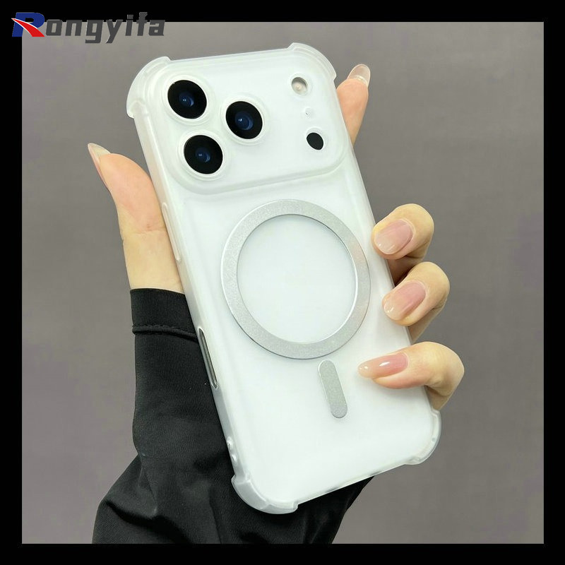 Ốp Điện Thoại Từ Tính Ice Mist Cho Redmi Note 15 Pro Plus 14 Pro Plus 13 12 Pro Plus 12 Turbo 5G 4G Vỏ Mờ Trong Suốt Dễ Thương Sang Trọng Kinh Doanh Chống Rơi Ốp Lưng Mềm