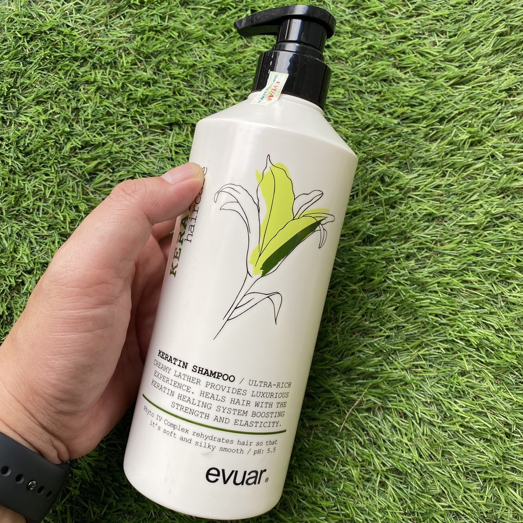 Dầu gội xả cao cấp cực mềm mượt tóc Keratin Evuar 758mlx2 [ MK ]