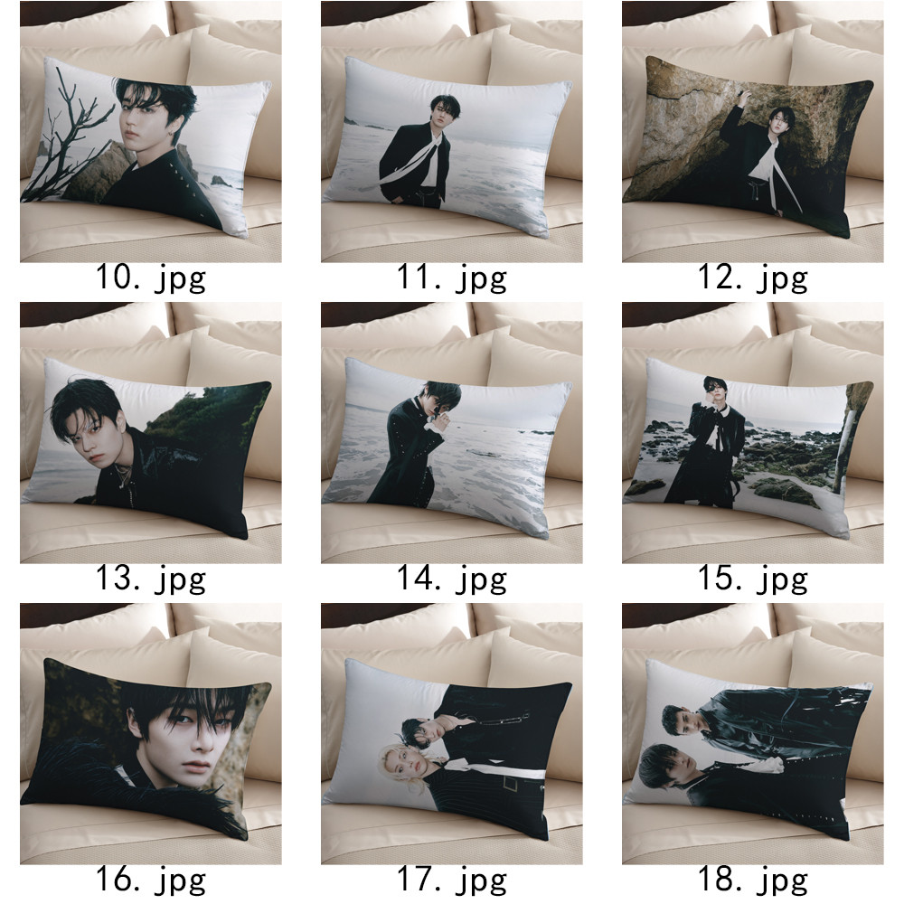 Stray Kids DO IT Vỏ gối Polyester hình chữ nhật một mặt, có thể giặt được, Thích hợp để trang trí phòng khách giường Sofa (Không bao gồm lõi)